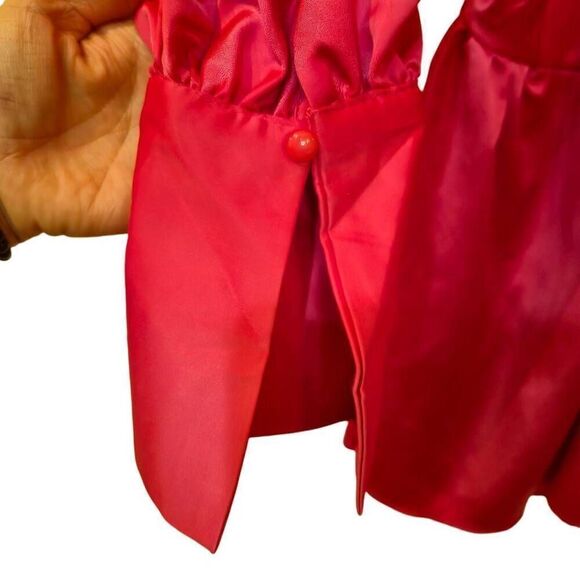 Missguided Women's Hot Pink Poly/Spandex Satin Plunge Wrap Dress - Picture 5 of 11